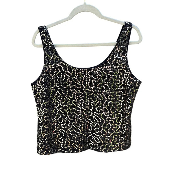 ALEX EVENINGS VINTAGE SEQUIN BLOUSE - Picture 1 of 2